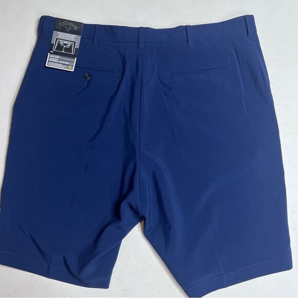NWT Callaway Navy Stretch Waistband Flat Front Shorts - Picture 4 of 5